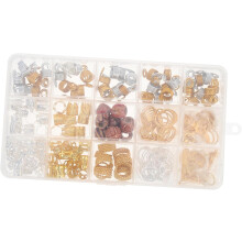 169pcs Dreadlocks Cuff Hair Braid Jewelry Rings Large Printed Beads and Hollow-out Silver Pendant