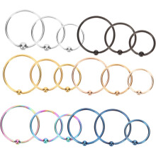 18 stuks neusringen, sieraden, roestvrijstalen neusstuds, bodypiercing voor vrouwen, modeaccessoire