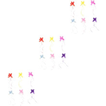 18pcs delicado borda arcos elegante caixa arco-nós brilhantes arco-nós para decoração de casamento