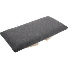 Banc pliable en bois gris foncé, tabouret pour la prière avec assise inclinée ergonomique