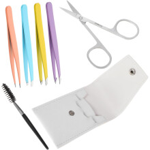 Ferramenta de moldagem de sobrancelha 18pcs Ferramentas de pinça de pinças portátiis para o kit de laminação em casa