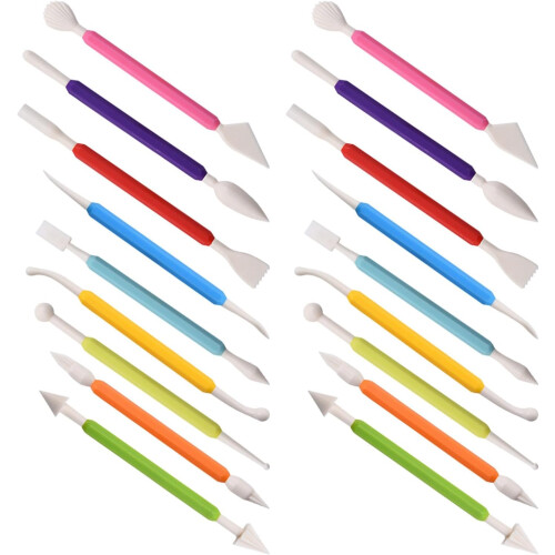 18pcs Embosser for Cake Decorating Sculpting Tool Baking Fondant Tools
