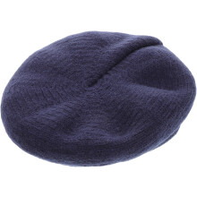Französische Baskenmütze für Damen und Herren, breite Krempe, Strickmütze aus weichem Polyester-Baumwoll-Gemisch, Oversized, Vintage