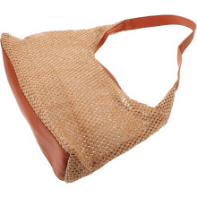 Strandtasche aus Stroh, sommerliche Boho-Stofftasche, gewebte Tragetasche für Damen zum Shoppen und für den Urlaub