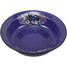 Placa de esmalte Vintage azul 22cm capacidade moderada resistente ao desgaste e rasgar manutenção fácil