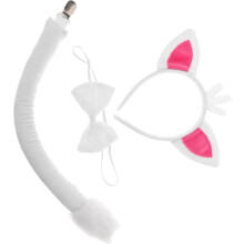 Fox Headband Animal Ears Headwear Set for Halloween Party Dress up Costumes Boys and Girls Women