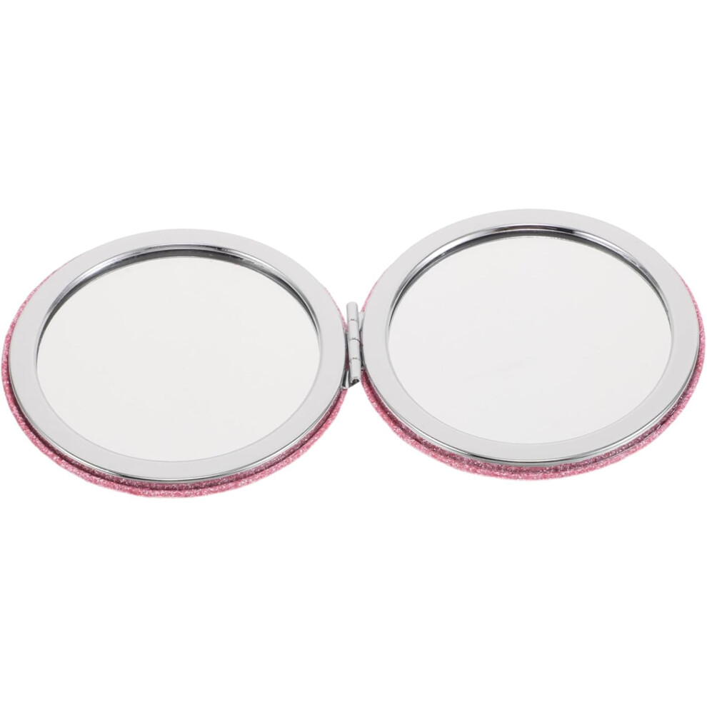 Hkhbjs Folding Cosmetic Mirror Glitter Decorative Design Portable Double-Sided Makeup Mirror