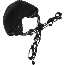 Häkelmütze mit Quasten für Damen, handgefertigte Vintage-Strickmütze, stilvolle Winterkopfbedeckung