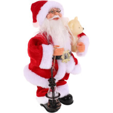 Elektrischer Weihnachtsmann als Plüschtier mit Sing- und Tanzfunktion, Weihnachtsschmuckfigur