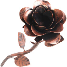 Tischdekoration aus Eisen zum 6. Jahrestag: Metallrose im Vintage-Stil, handgefertigt und langlebig