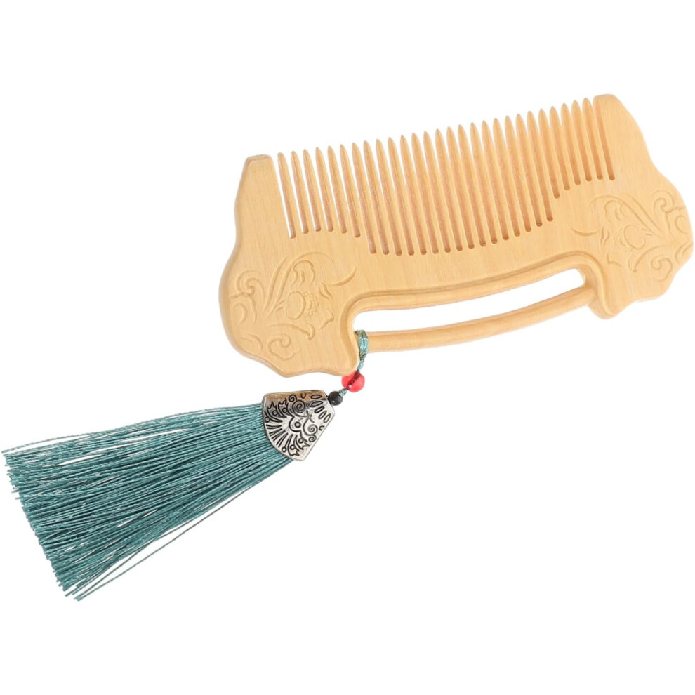Hkhbjs Unisex Wooden Comb Ruyi Lock Carving Fine Tooth For Hair And Beard Grooming Pocket Comb For Women Hair Styling