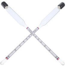 Lot de 2 testeurs d'alcool professionnels en verre, hydromètres pour vin, lecture précise, outils de test sûrs pour spiritueux et whisky.