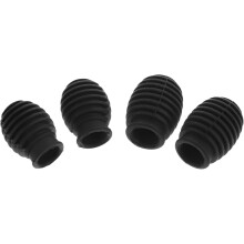 Protectores de baquetas para atenuación de sonido Textura elástica Negro 4 piezas Puntas silenciosas de silicona Cubiertas silenciadoras diseñadas