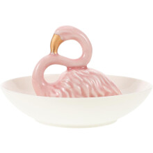 Flamingo Schmucktablett, Keramik-Schmuckschale, Ringorganizer