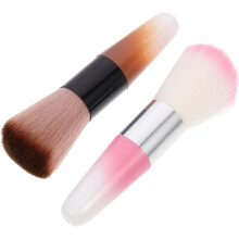 2pcs Powder Brush for Makeup Blush Nail Art Cleaning Brush Use during Manicure to Remove Dust Nail Dust