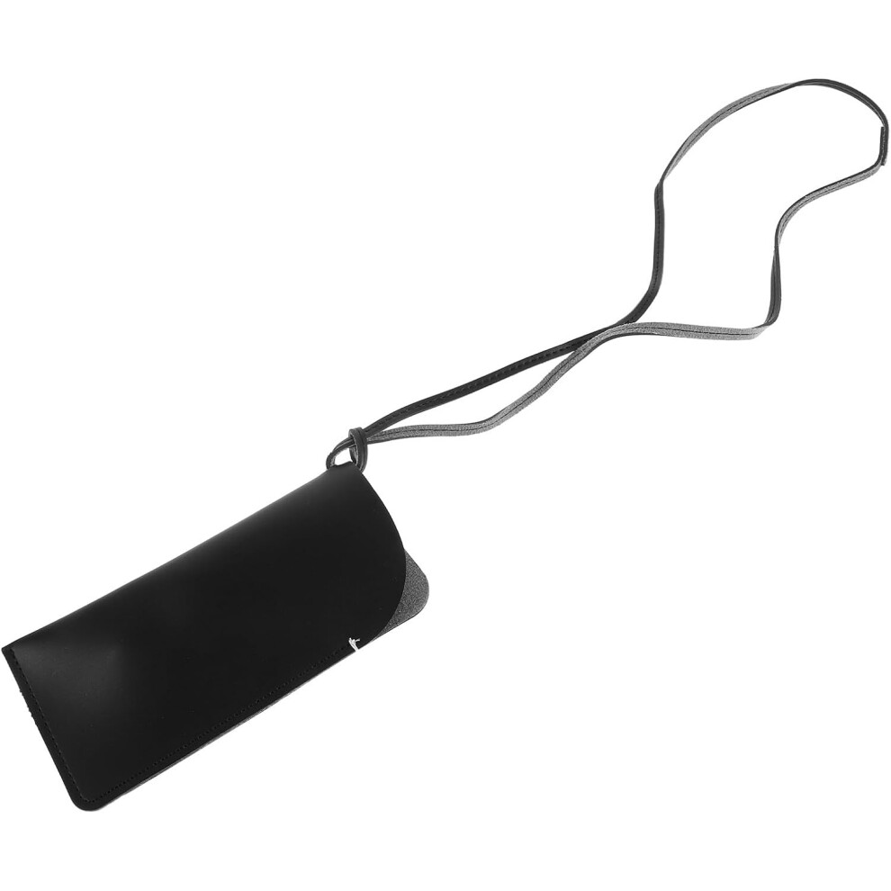 Hkhbjs Portable Pu Leather Sunglasses Case With Shoulder Handle, Multi-Functional Eyeglass Holder