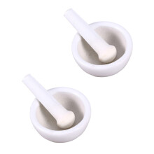 Lot de 2 bols et pilons en porcelaine pour broyeurs à épices manuels