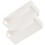 Caixa de organização de plástico multipropósito de 2pcs com alças White Desktop 1