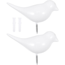 2 Stück Wandhaken in Vogelform aus Kunstharz, Kleiderhaken, einfache Montage, keine Grate, dekorativ für Schlafzimmertüren