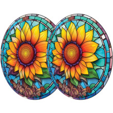 2 Stück abnehmbare Fensteraufkleber, Glasaufkleber, 14 x 14 cm, PVC, stoßfest, leicht abziehbar