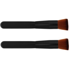 2 stuks platte kwasten voor vloeibare make-up, contour en concealer