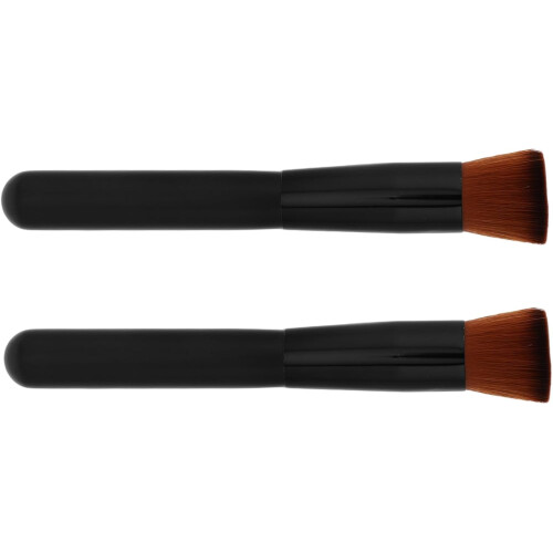 2 pennelli piatti per trucco liquido, ideali per contouring e correttore.