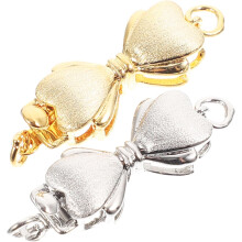 Conectores Metal Design elegante com superfície lisa fina polimento colar fechos 2pcs pulseira fechos