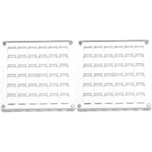 2er-Set Acryl-Muschel-Displayboxen mit 36 Fächern, Muschelhalter