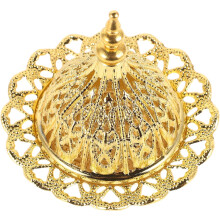 2er-Set arabische Räucherstäbchenhalter, dekorative Räuchergefäße, goldfarbenes Hohleisen-Kunstmetalldesign
