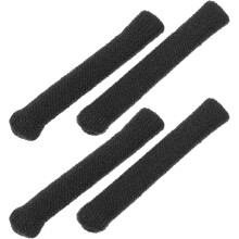 2 Paar schwarze, gestrickte Brillenbügelüberzüge, rutschfeste, elastische Brillenohrpolster, bequeme Passform