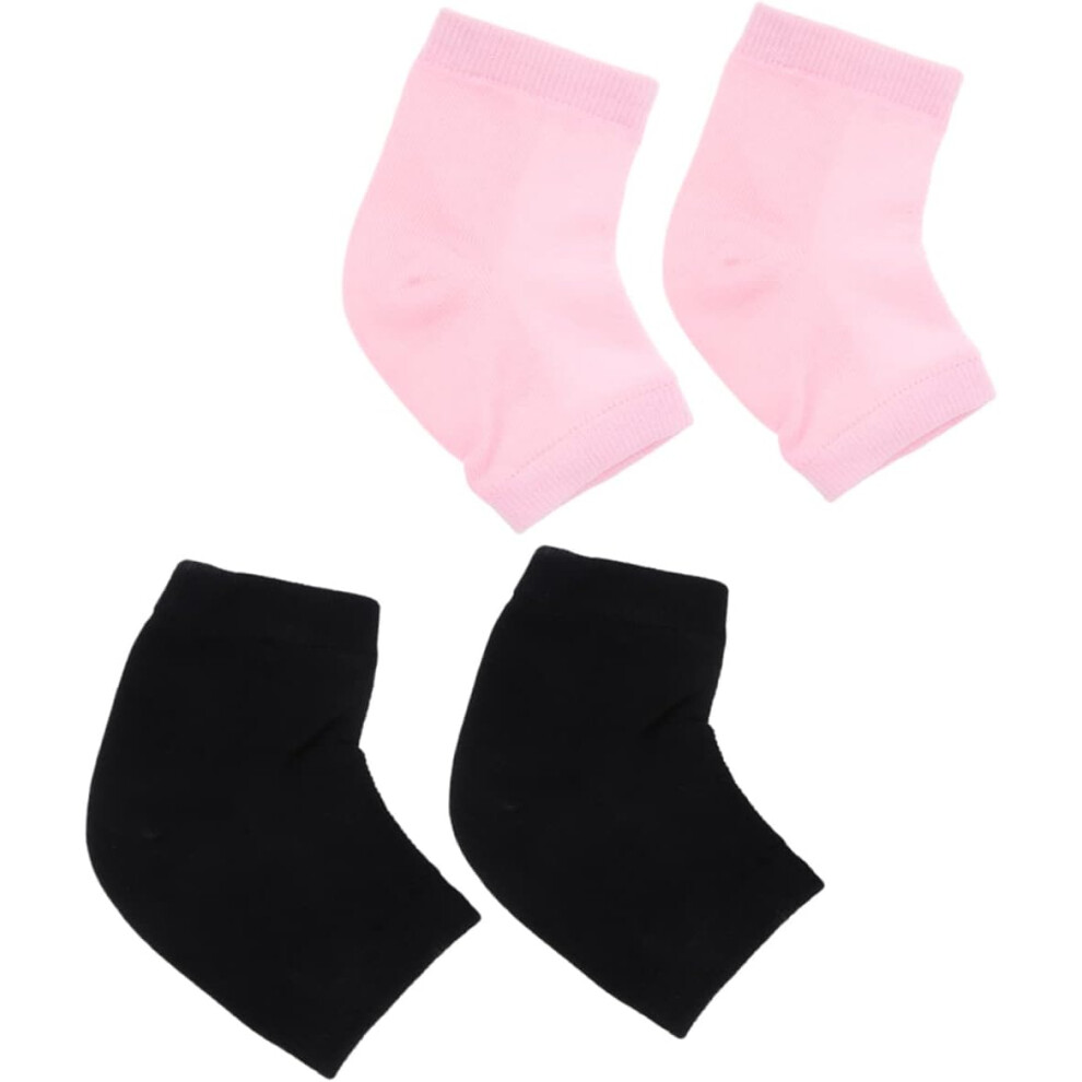 Hkhbjs 2 Pairs Breathable Gel Heel Moisturizing Socks Ankle Socks