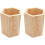 2pcs Pine madeira hexagonal lápis suporte mesa organizador 1