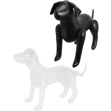 2pcs Inflatable PVC Dog Mannequins Pet Dress Display Models and Black