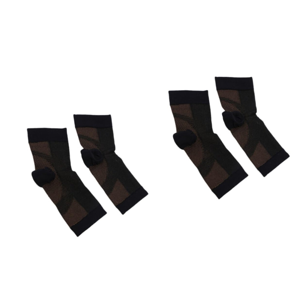Hkhbjs 2Pairs Compression Socks For Ankle Support Plantar Fasciitis Relief Elastic Ankle Protector Socks
