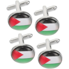 4 buc Palestina Flag bărbătesc cămașă butoni cămașă steag palestinian bijuterii afaceri mire nuntă bărbați francez manșetă accesorii