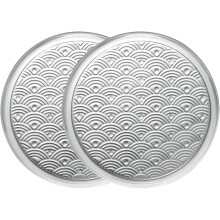 2pcs Glass Cup Coaster Teacup Placemats 4.72in Round Glass Insulated Heat Resistant Elegant Modern Style