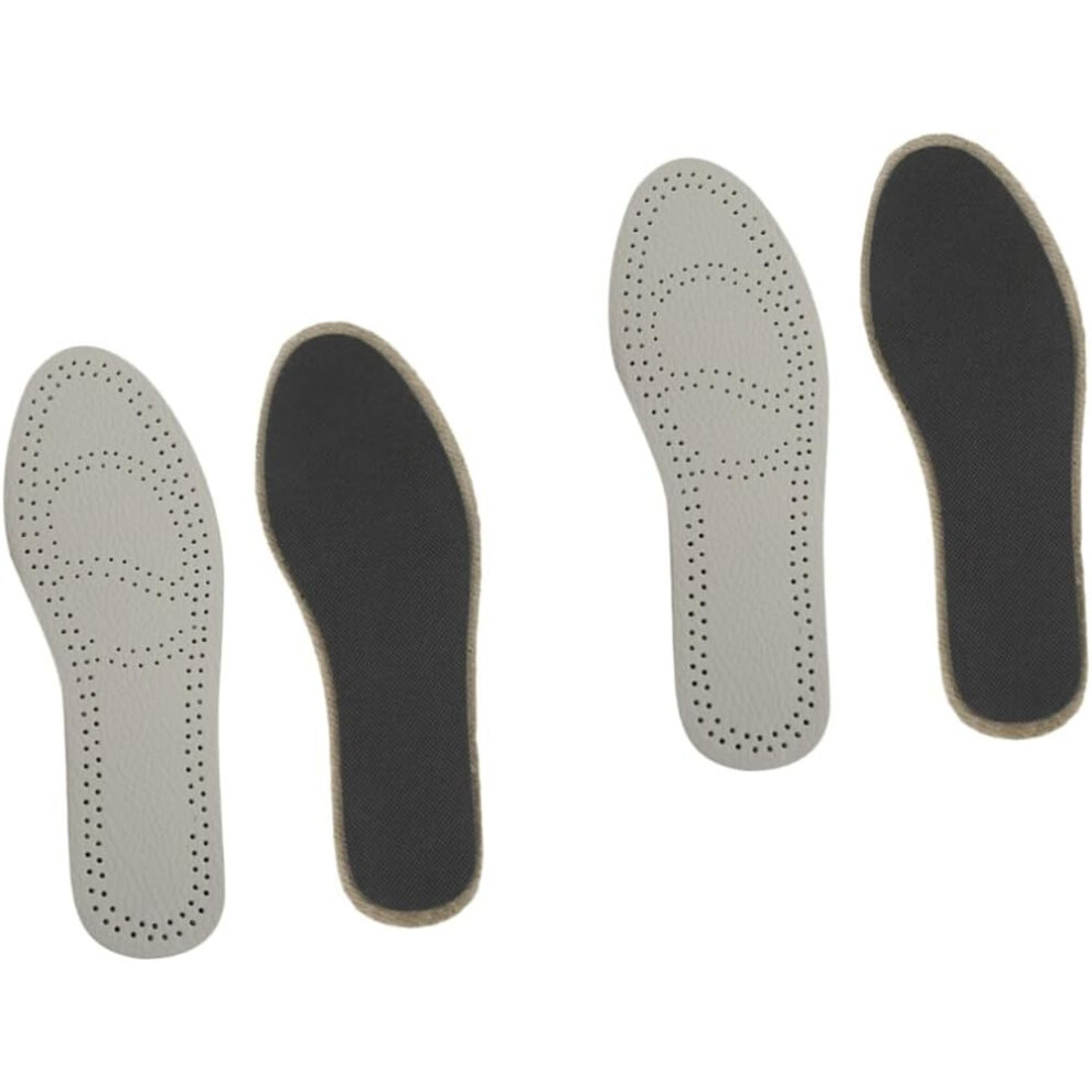 Hkhbjs 2Pcs Men Women Leather Insoles Sweat Cushion Foot Care Accessories