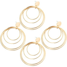 2 Paar Creolen, modische Hängeohrringe für Damen, Schmuck für den Alltag