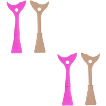 4 stuks siliconen mascara-schildjes, wimperbeschermers en applicators voor oogmake-up, eyeliner-sjablonen voor vrouwen, siliconen make-up tools