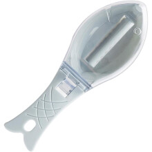 2 piezas de descamador de pescado, herramienta de limpieza de pescado con diseño dentado de acero inoxidable y ABS