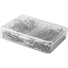 Peruk T-nålar Metall Silver 150 st (38 mm 100 st + 51 mm 50 st) Justerbara perukhållarnålar