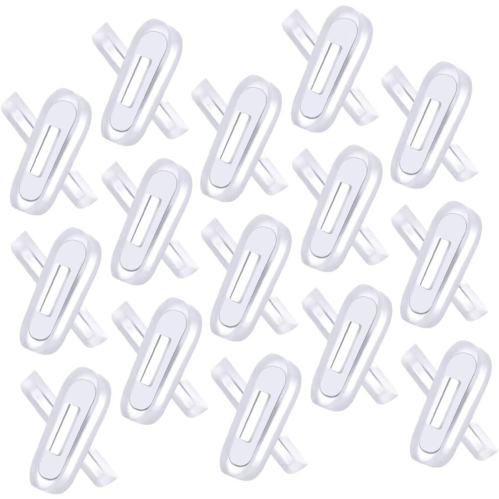 Hkhbjs White 15Pairs Silicone Eyeglass Nose Pads Replacement Cushions For Glasses Nose Bridge Slip Support