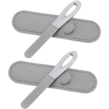 2sets duplo lado unha arquivo não-alça para viagem portátil ferramenta de manicure para moldagem de precisão e Buffing unhas grossas dos pés