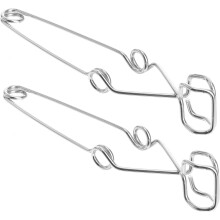 2pcs Test Tube Clamps with Handle, Chrome-Plated Steel Wire Test Tube Clip Holders