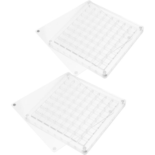 2er-Pack Acryl-Muschel-Displaybox mit mehreren Fächern