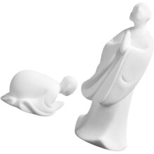 2 einzigartige Mönchsstatuen, Gartenstatuen, Zen-Dekoration, Mönchsskulpturen für die Heimdekoration