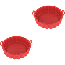 2pcs Reusable Silicone Air Fryer Liner Mat for Air Fryer Inner Pot Non-Stick Baking Liner Pad
