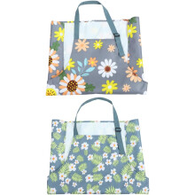2er-Pack wasserdichte und ölabweisende Küchenschürzen für Damen mit verstellbarer Passform und Blumenmuster