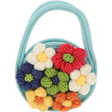 Blumengewebte Tasche für Damen, Boho-Strandtasche, handgewebte Schultertasche, leicht und tragbar für Freizeitausflüge