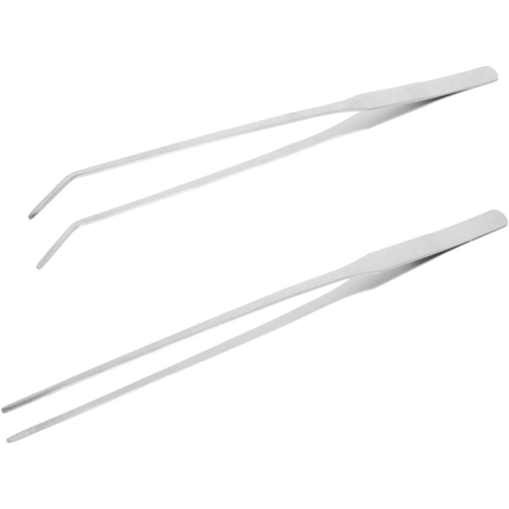 Hkhbjs 2Pcs 38Cm Stainless Steel Aquarium Tweezers Water Plant Trimming Tool